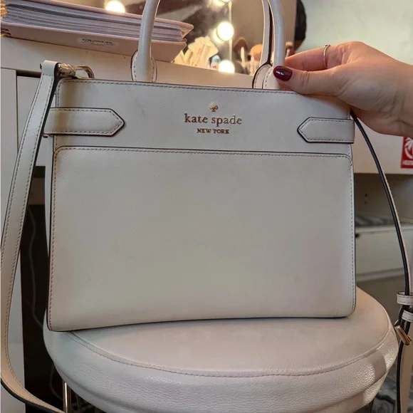Kate Spade Wellesley Ivory White Leather Shoulder Bag Purse  Kate Spade Ivory Satchel Bag main image 1